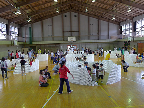 親子参観「紙コップアート」